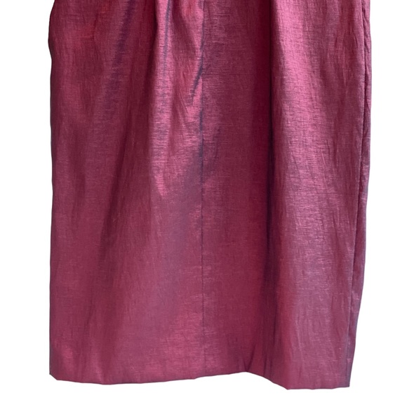 Frank Lyman Taffeta Zip-Front Dress, Burgundy, size 0 - Picture 11 of 16